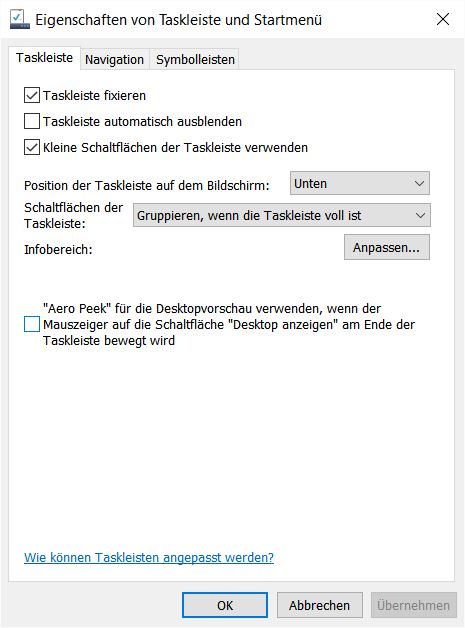 Taskbariteminfo Klasse – taskbar – QIVH